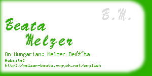 beata melzer business card